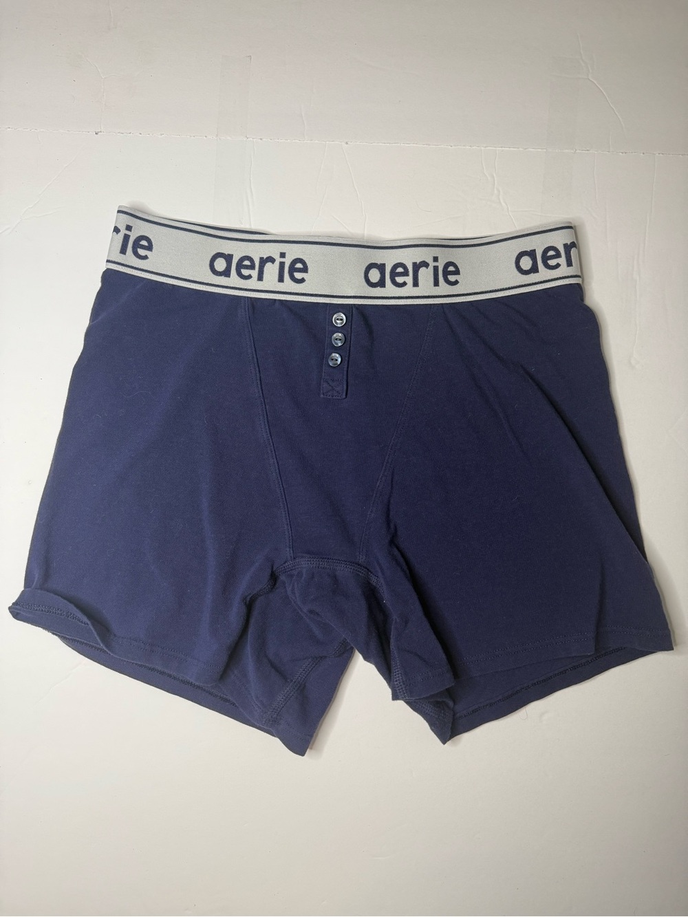 aerie Navy Boxer Briefs with Branded Waistband